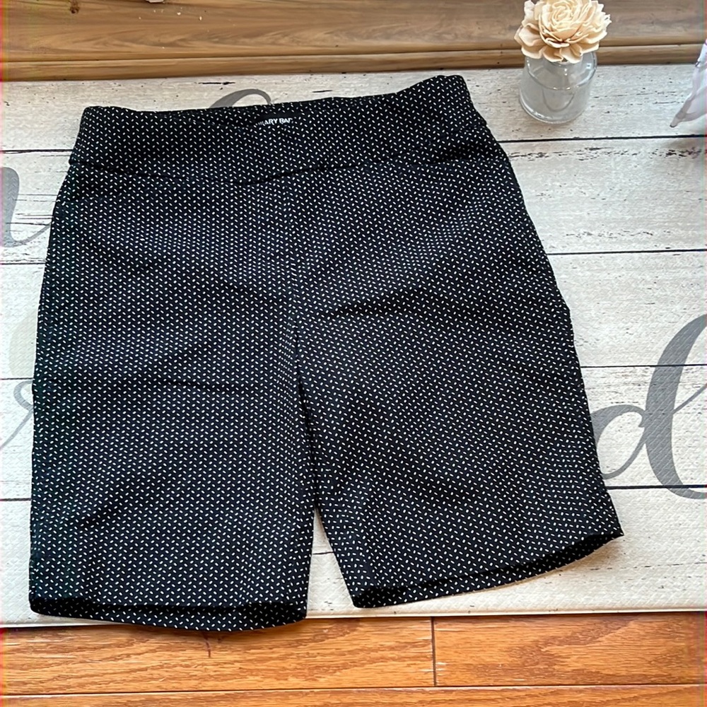 Womens Hilary Radley blue polka dot pull on Bermuda shorts size Small NEW!